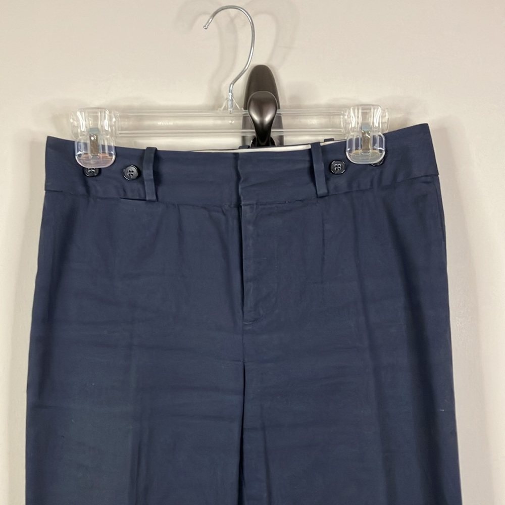 Club Monaco navy wide leg cuffed pants - Picture 3 of 11